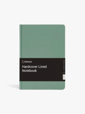 Green Hardcover Lined Notebook