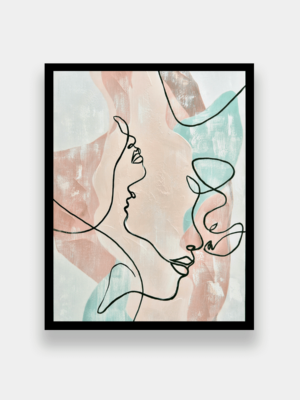 Lady Lines Framed Canvas Wall Art