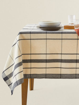 Modern Checked Tablecloth
